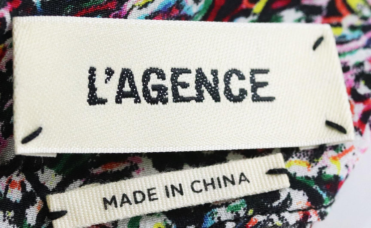 L'AGENCE PRINTED SILK JUMPSUIT XSMALL