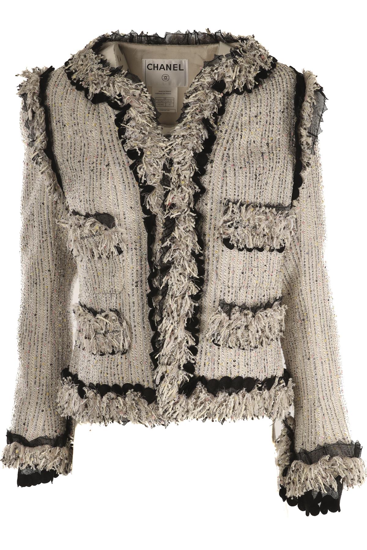 CHANEL MULTI 2004 TWEED JACKET FR 42 UK 14