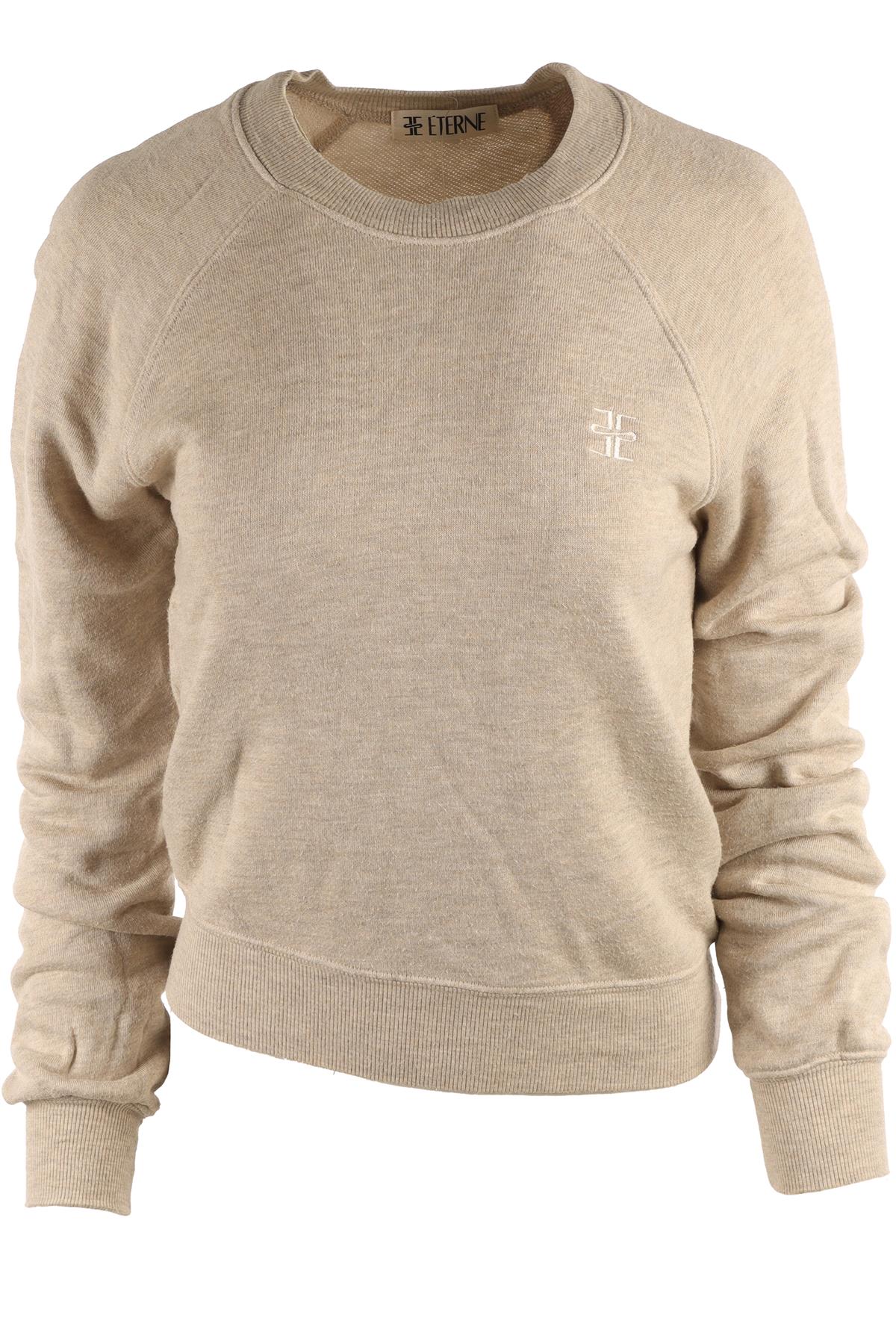 ETERNE BEIGE COTTON SWEATSHIRT SMALL