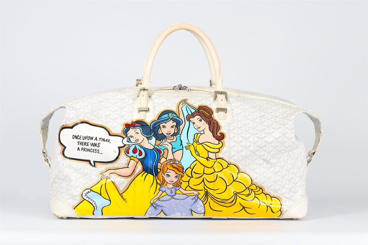 GOYARD + BOYARDE BOEING 55 GOYARDINE COATED CANVAS TOTE BAG