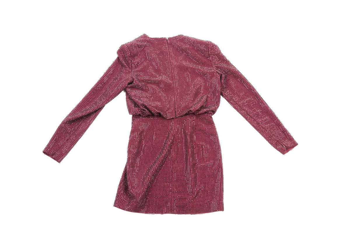 ROLAND MOURET RED CRYSTAL MINI DRESS UK 8