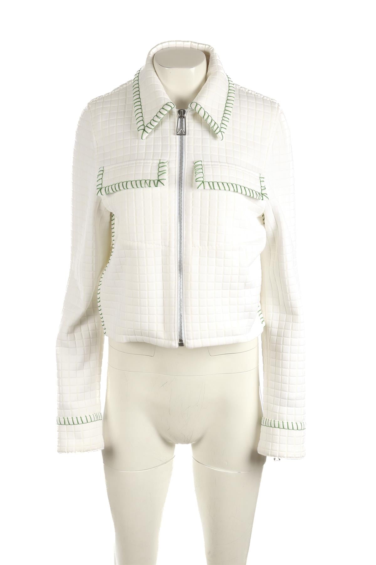 BOTTEGA VENETA WHITE COTTON JACKET IT 42 UK 10