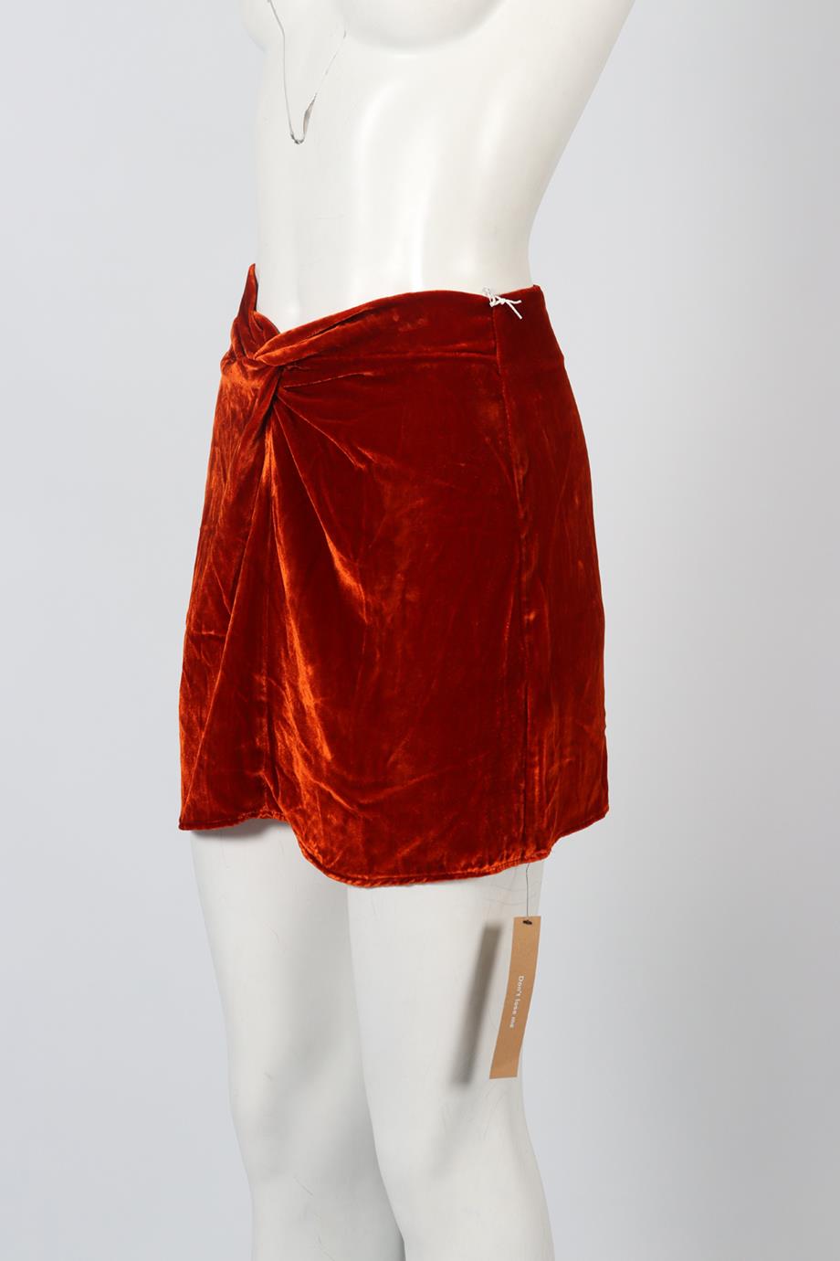 REFORMATION VELVET MINI SKIRT US 2 UK 6