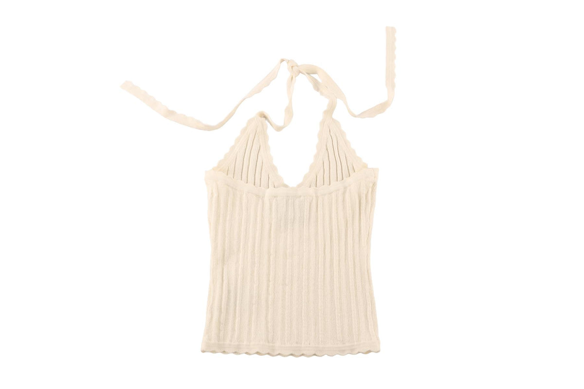 REFORMATION + DEVON LEE CARLSON CREAM COTTON TOP SMALL