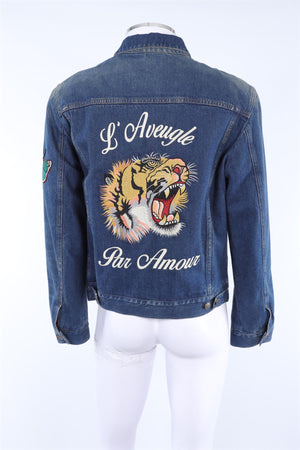 GUCCI BLUE MEN'S DENIM JACKET IT 52 UK/US 42