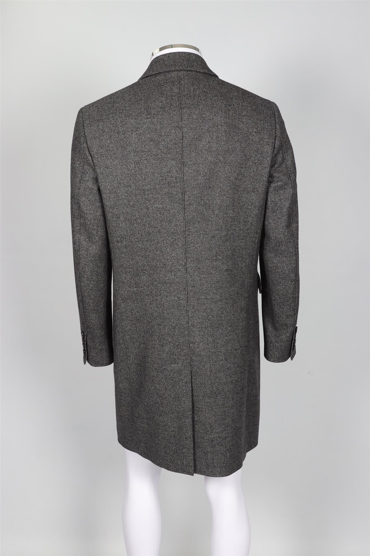 BURBERRY GREY MEN'S WOOL COAT IT 50 UK 40