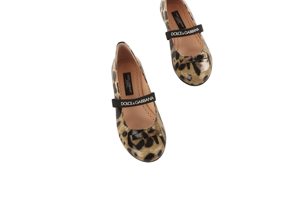 DOLCE & GABBANA BROWN KIDS GIRLS BALLET FLATS EU 29 UK 11 US 12