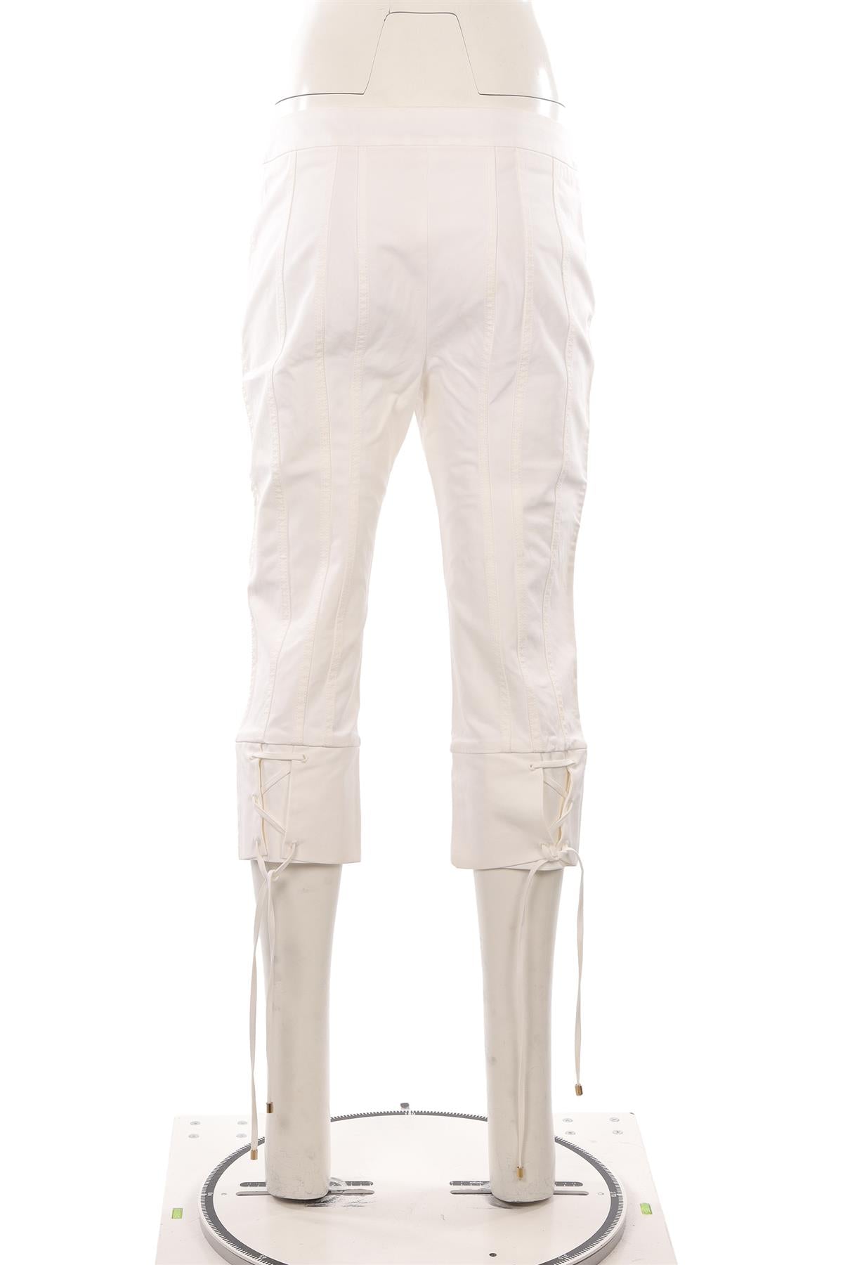 LOEWE WHITE COTTON PANTS FR 42 UK 14