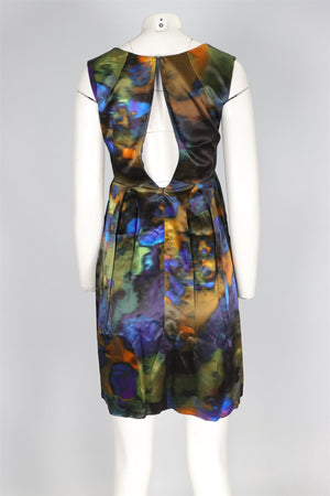 ERDEM MULTI SILK MINI DRESS UK 8