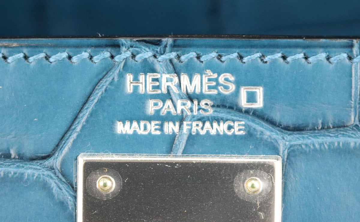 HERMÈS 2015 KELLY 32CM MATTE ALLIGATOR MISSISSIPPIENSIS LEATHER BAG