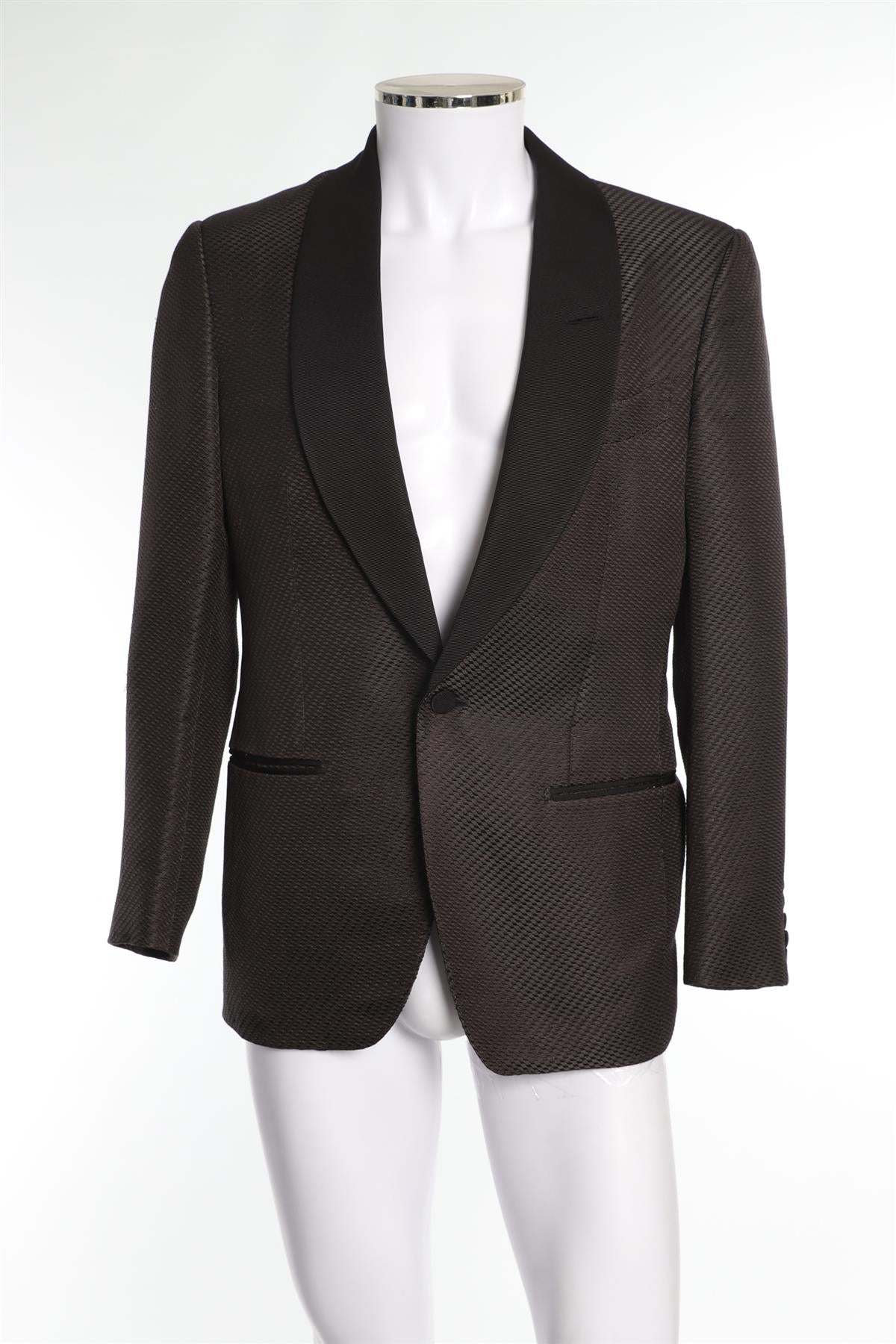 TOM FORD BLACK MEN'S SILK BLAZER IT 46 UK/US 36