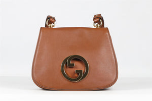 GUCCI TAN BLONDIE MEDIUM GG LEATHER SHOULDER BAG