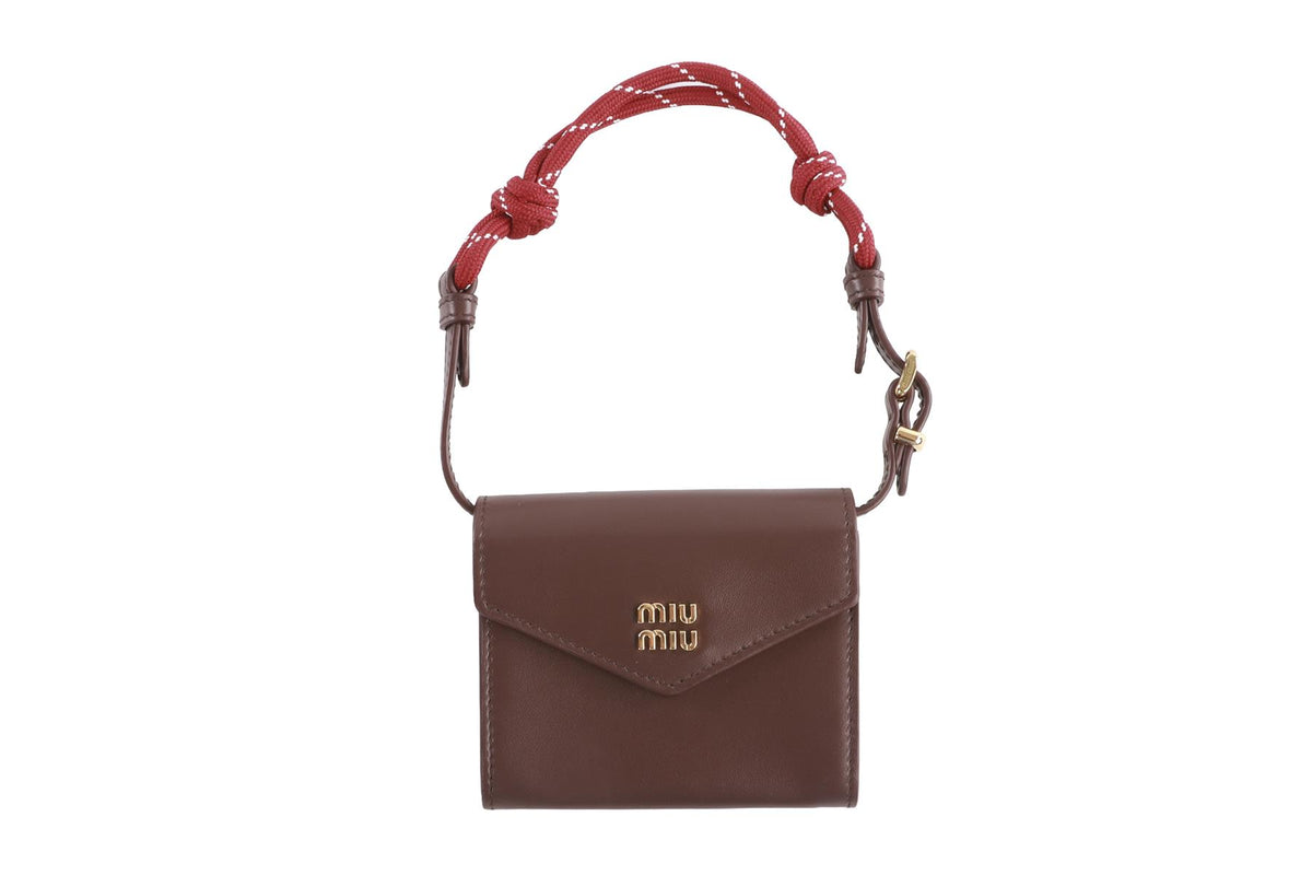 MIU MIU BROWN LEATHER WALLET