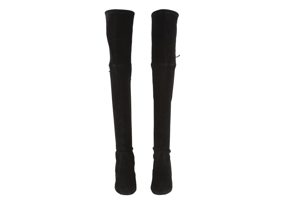 STUART WEITZMAN BLACK SUEDE OVER THE KNEE BOOTS EU 37.5 UK 4.5 US 7