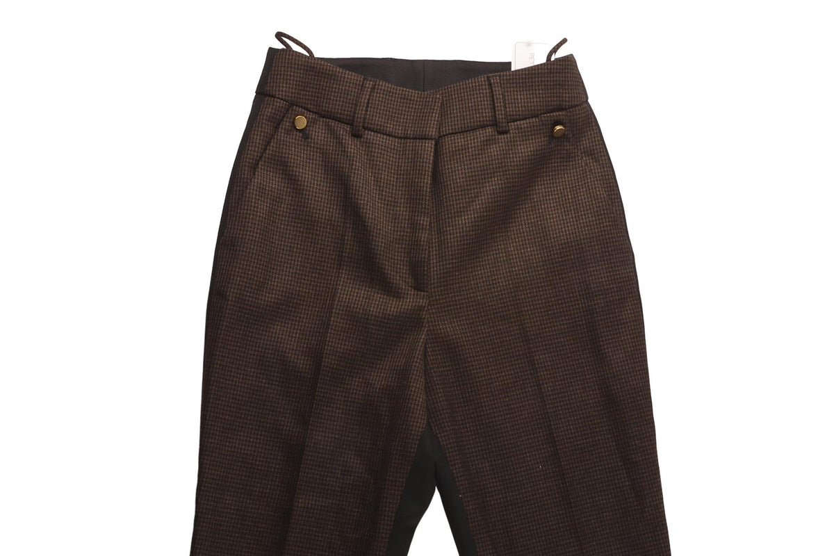 PETAR PETROV BROWN WOOL STRAIGHT LEG PANTS FR 36 UK 8