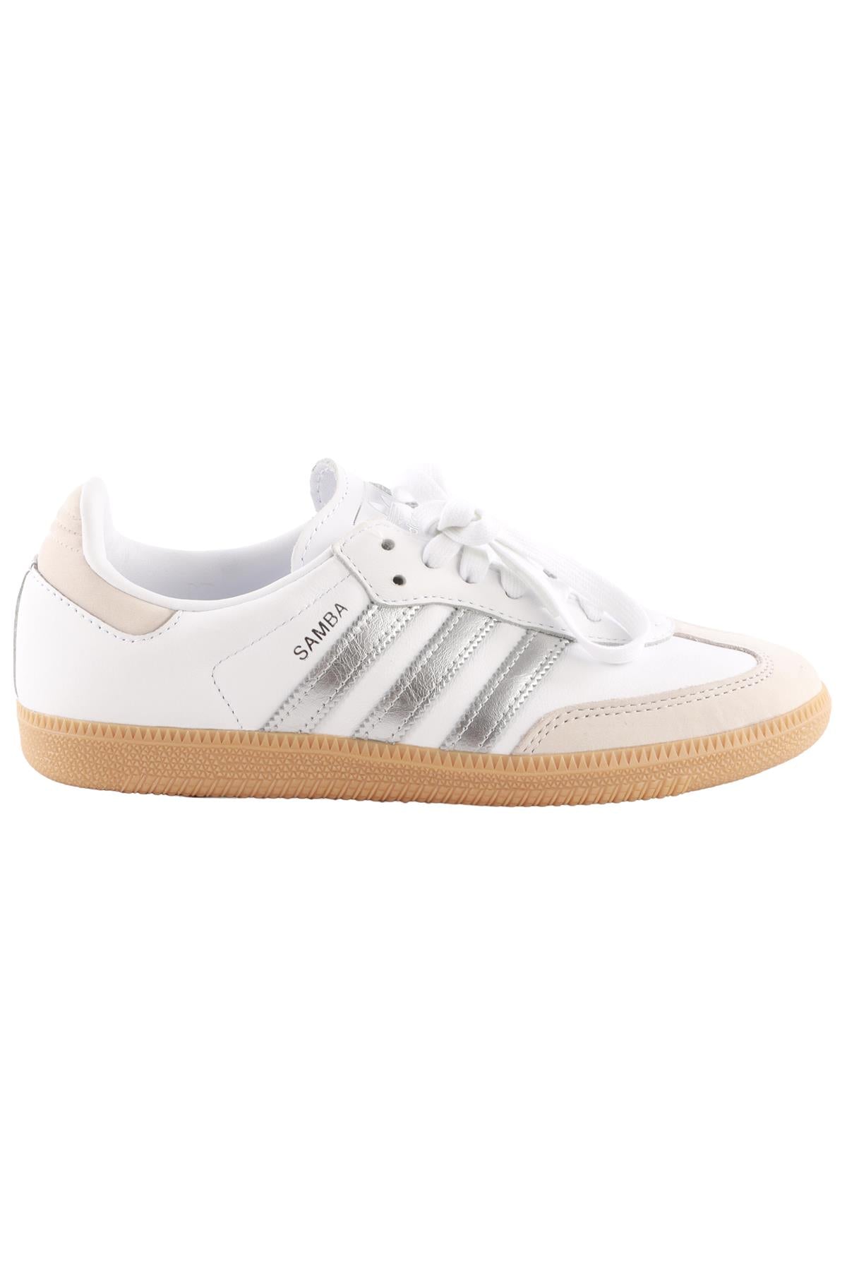 ADIDAS WHITE SAMBA CLOUD WHITE/SILVER METALLIC/GREY ONE SNEAKERS EU 38 2/3 UK 5.5 US 7