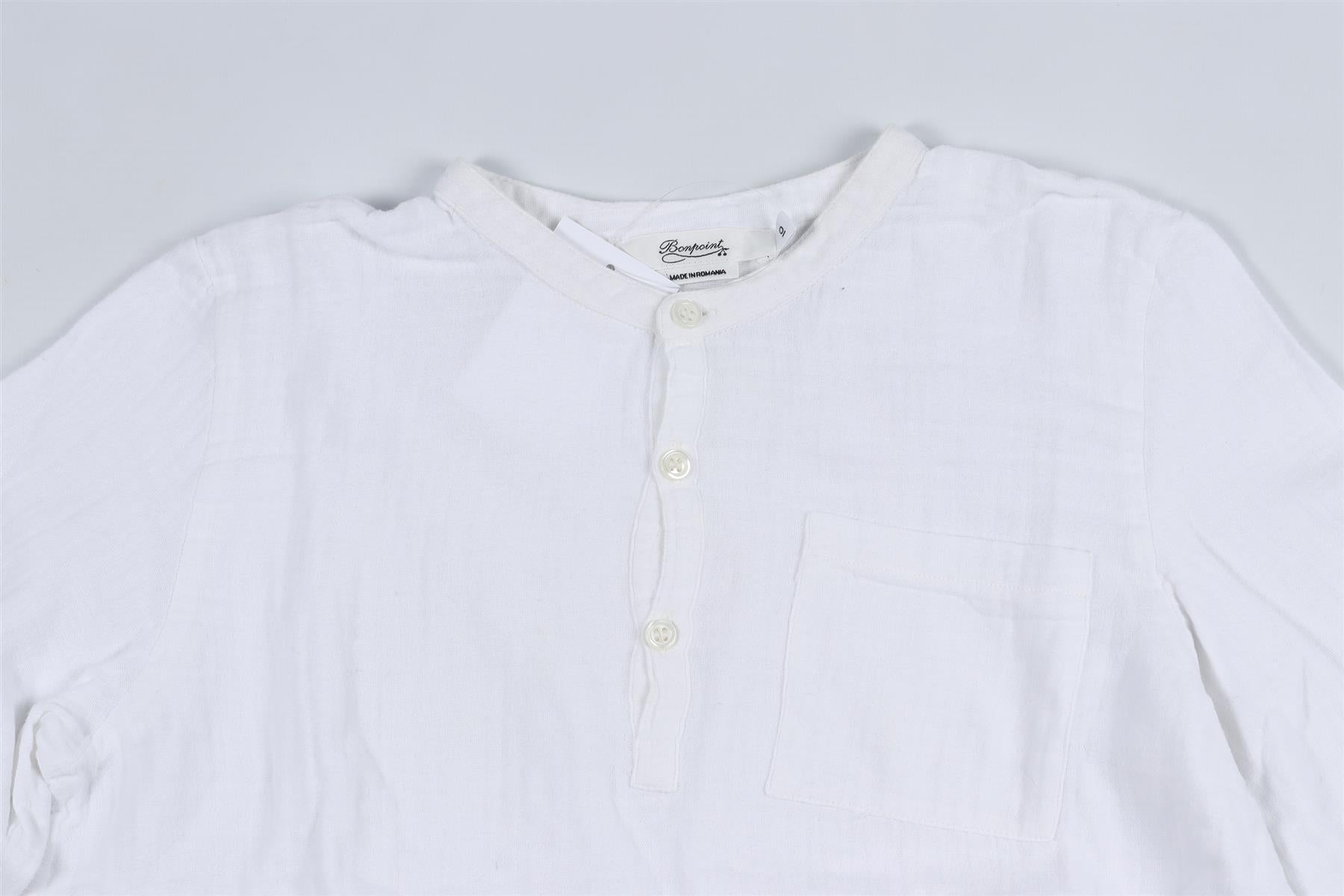 BONPOINT WHITE KIDS BOYS SHIRT 10 YEARS