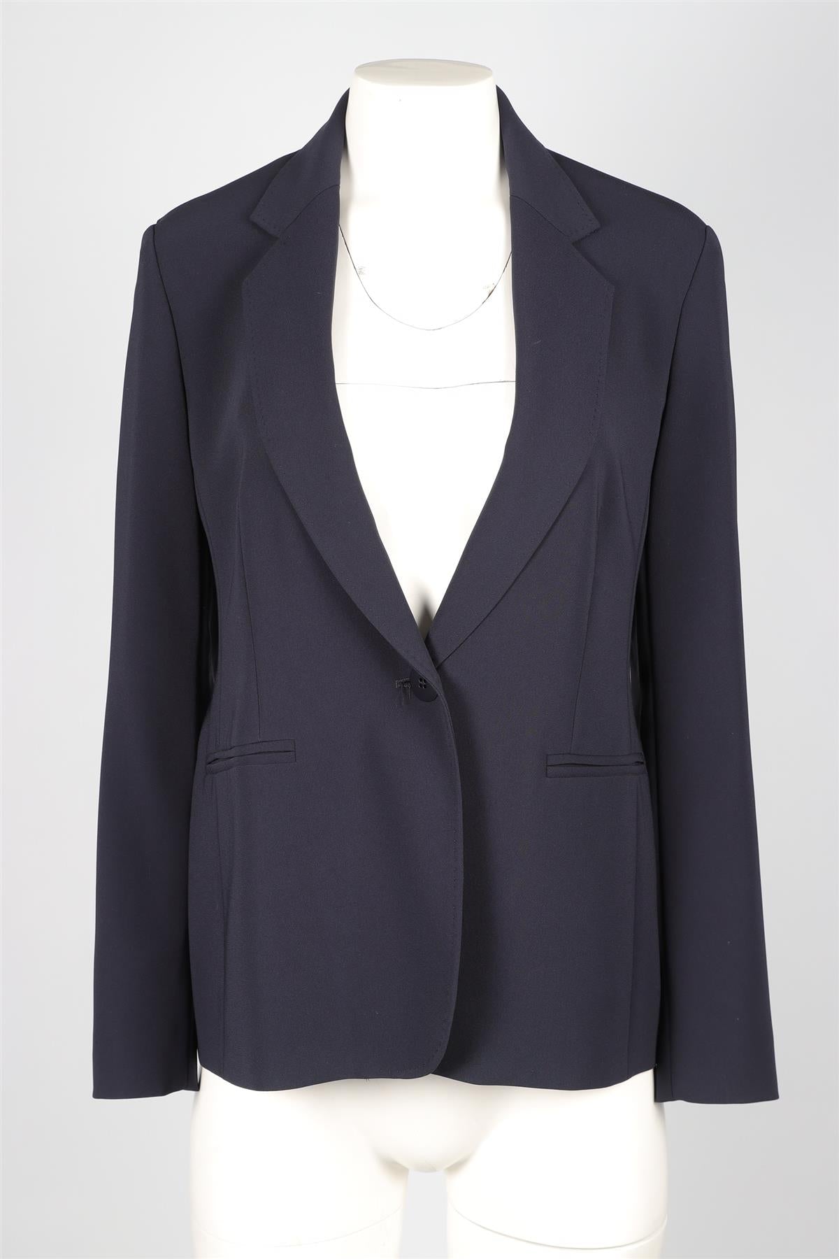 MAX MARA STUDIO NAVY CREPE BLAZER UK 12