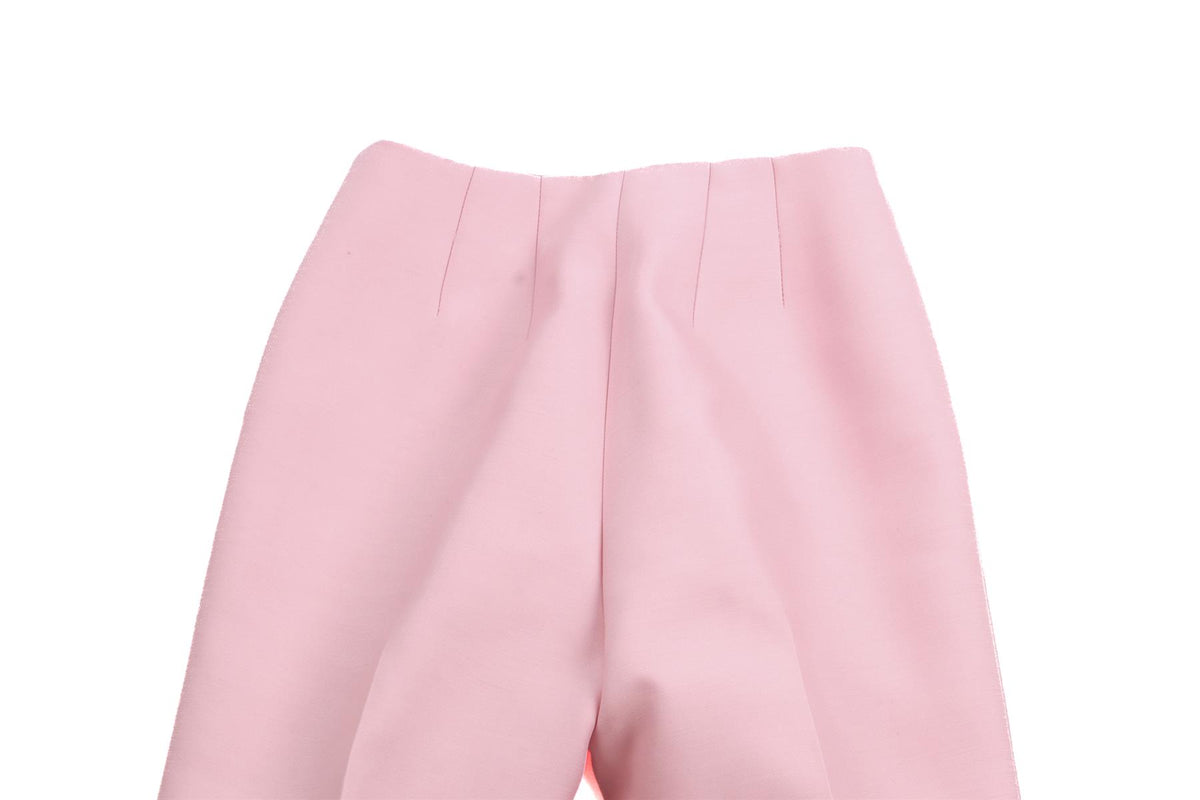 GABRIELA HEARST PINK WOOL TAPERED PANTS IT 38 UK 6
