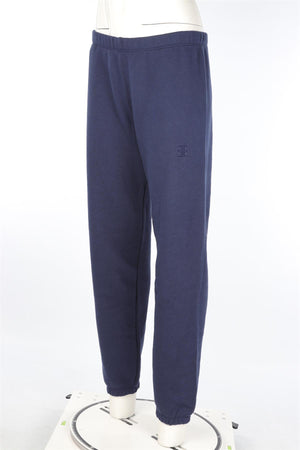 ETERNE NAVY COTTON TRACK PANTS LARGE