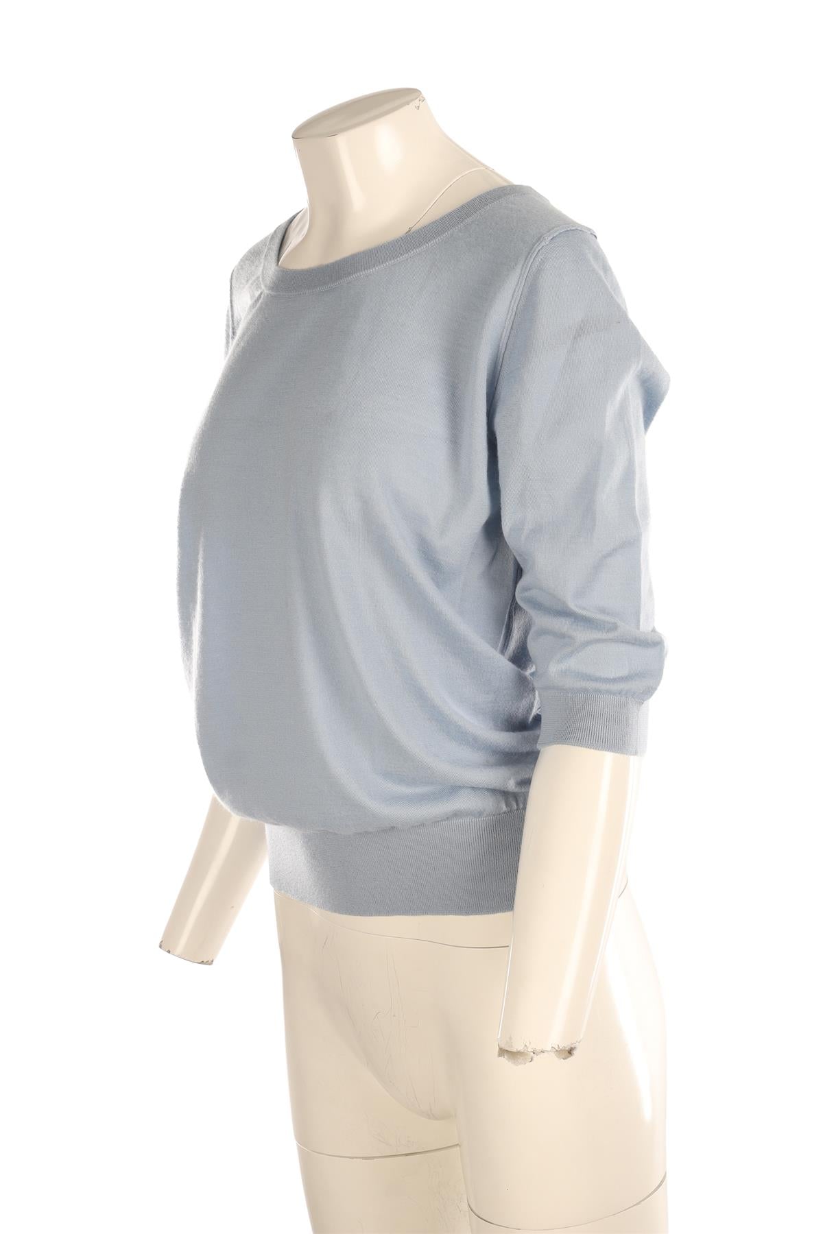 DOLCE & GABBANA BLUE CASHMERE TOP IT 46 UK 14