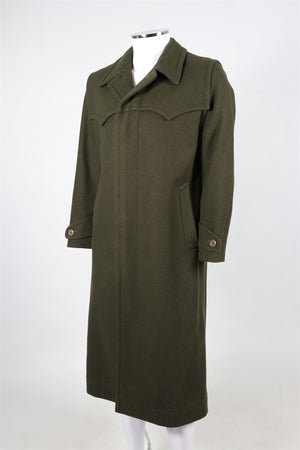 GUCCI GREEN MEN'S QUELLE QU'EN SOIT LA SAISON WOOL COAT MEDIUM