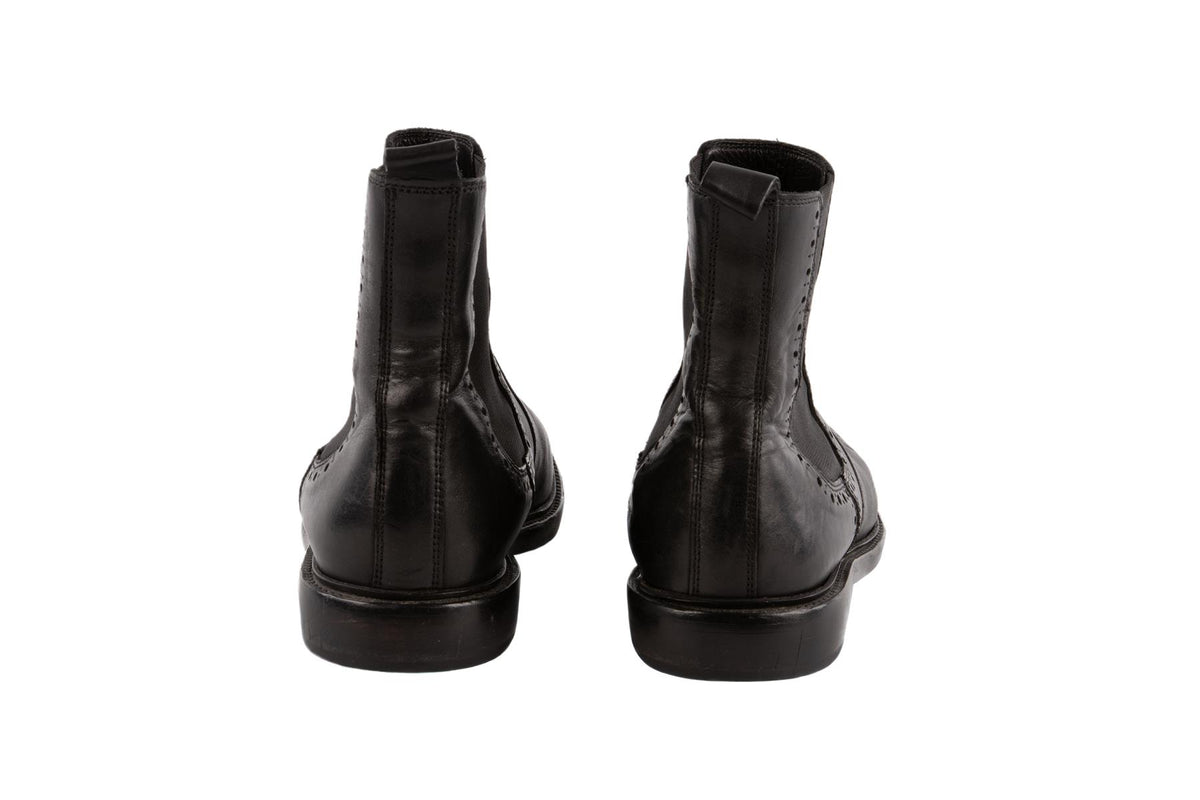 ISABEL MARANT BLACK LEATHER ANKLE BOOTS EU 39