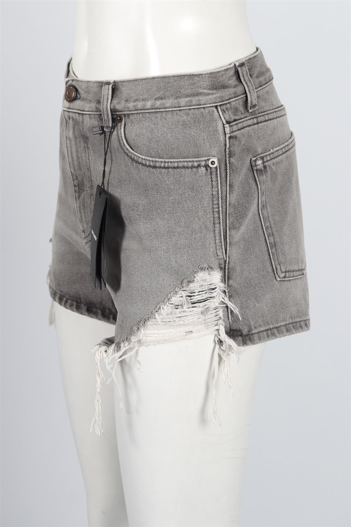SAINT LAURENT HIGH RISE DENIM SHORTS W25 UK 6-8