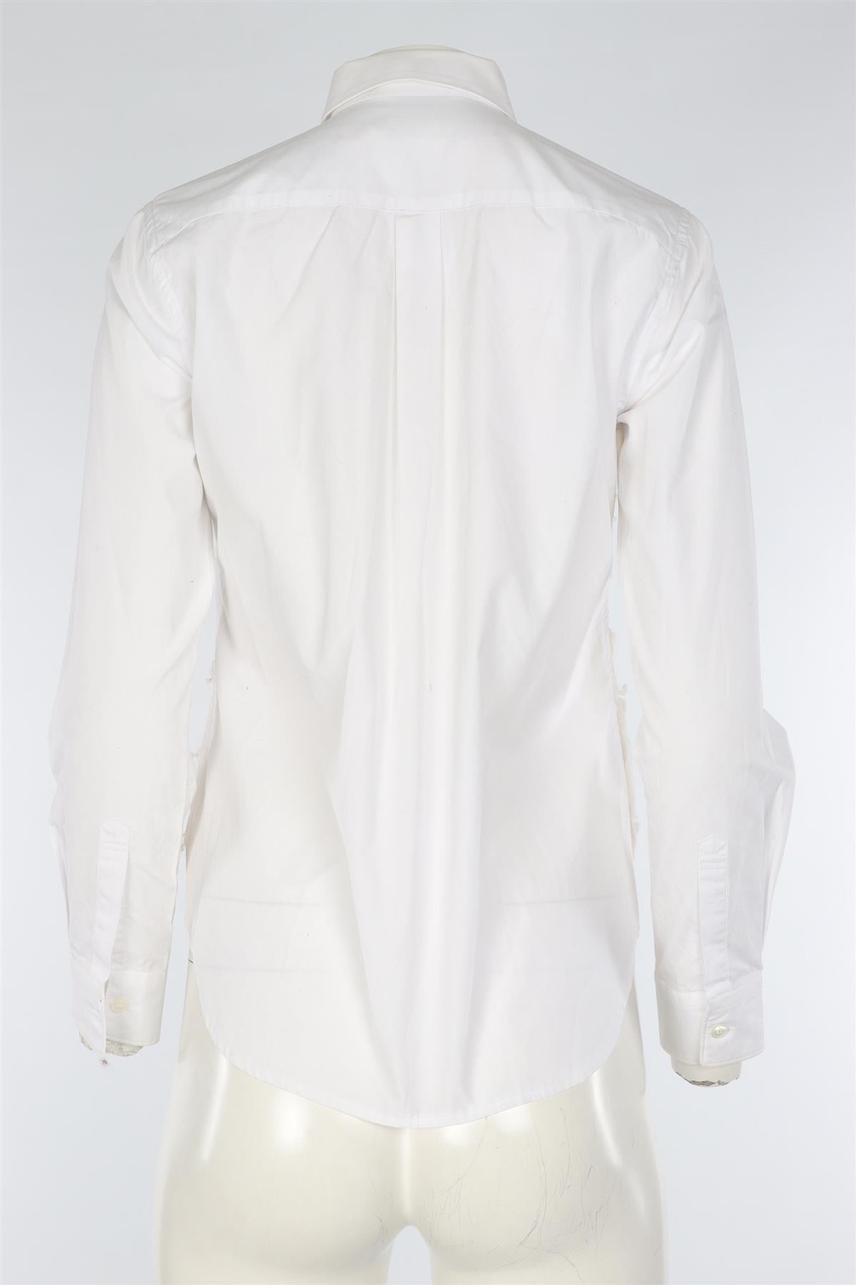 COMME DES GARCONS WHITE COTTON SHIRT SMALL