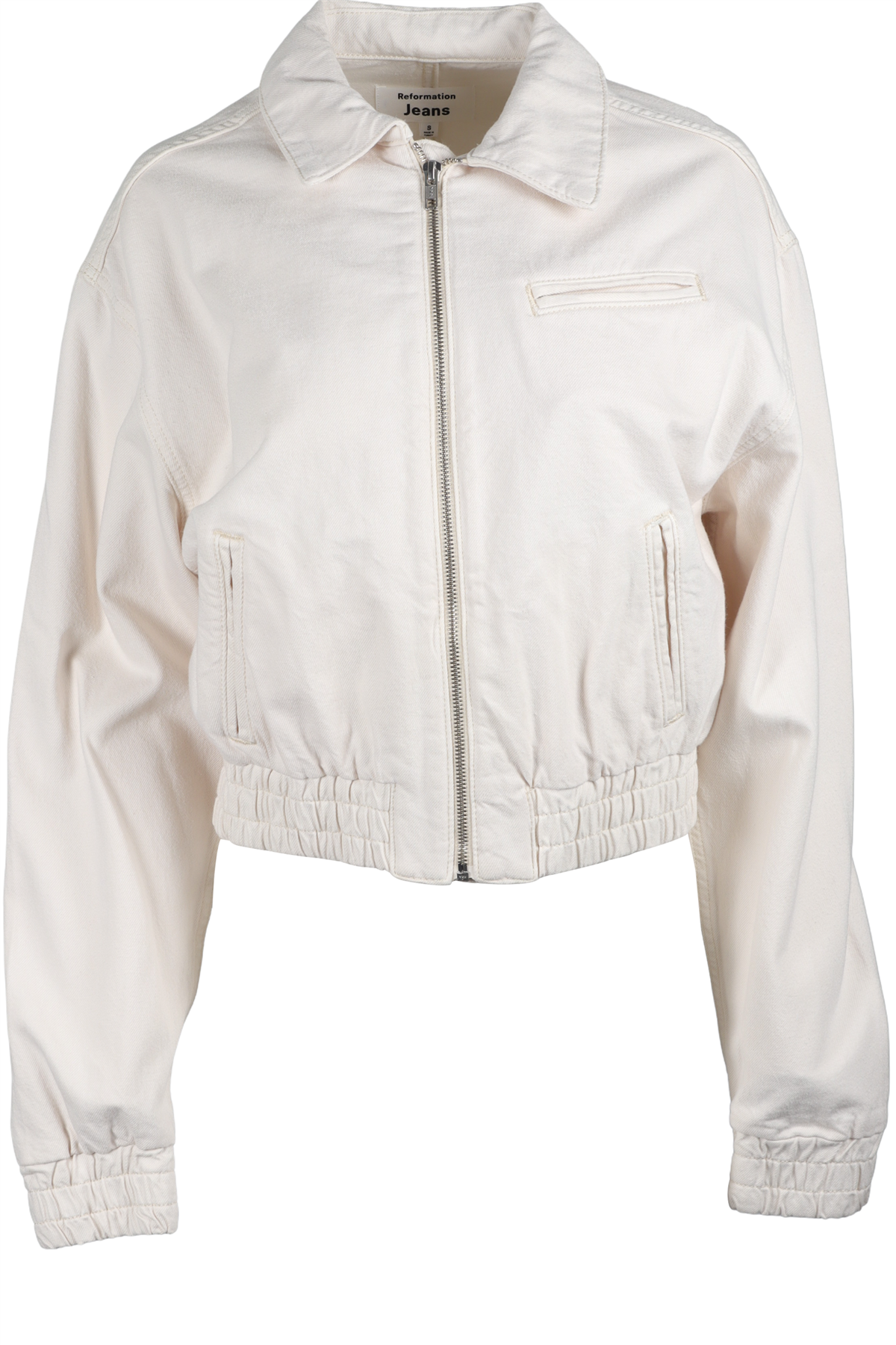 REFORMATION ECRU DENIM JACKET SMALL