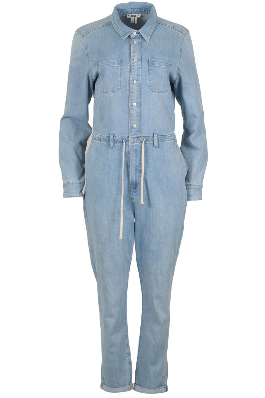 PAIGE JUMPSUIT STRETCH DENIM JUMPSUIT US 8 UK 12