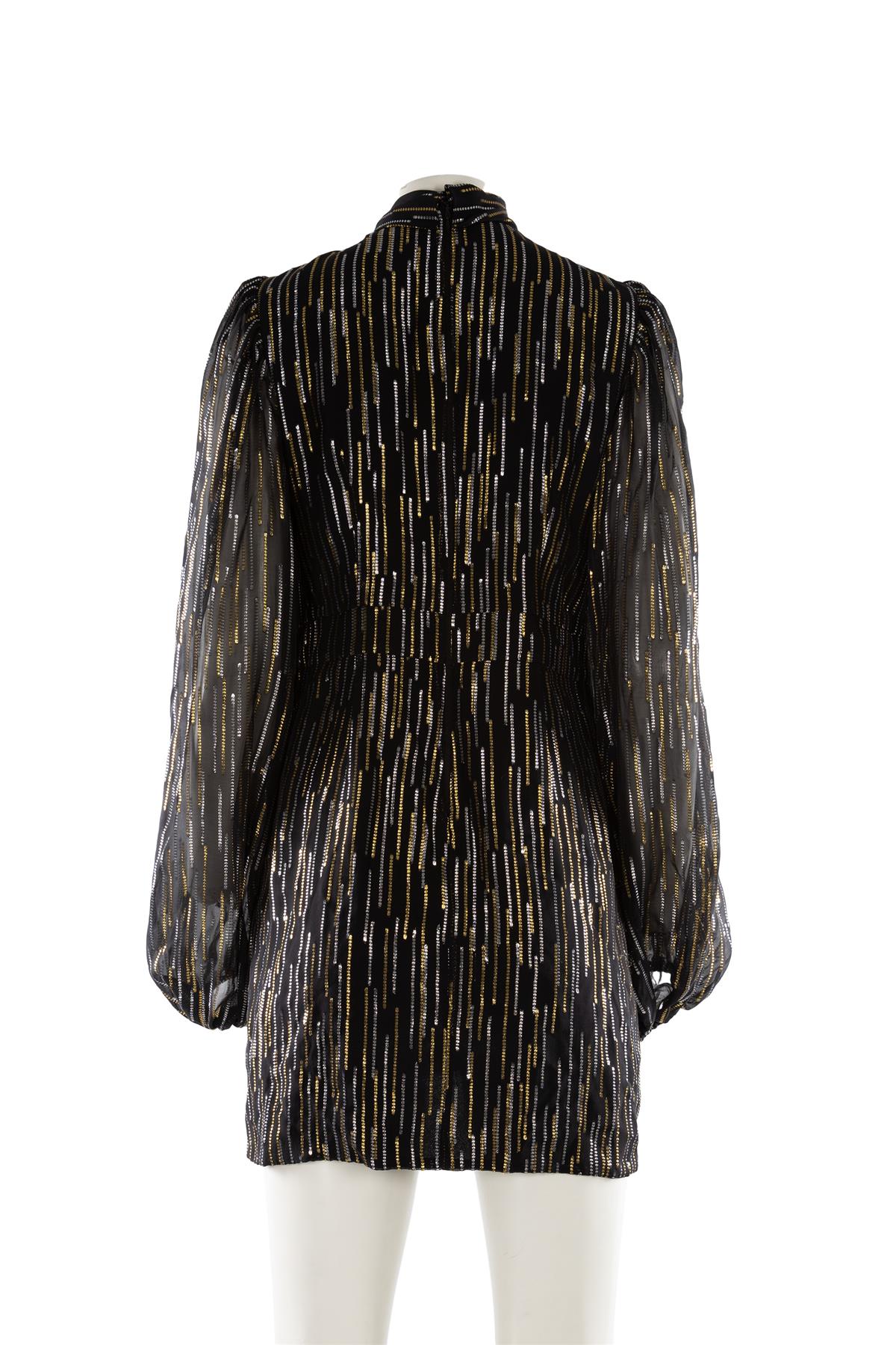 PETER PILOTTO BLACK SILK MINI DRESS UK 10