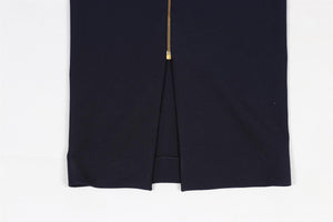 ROLAND MOURET NAVY CREPE MIDI DRESS UK 6