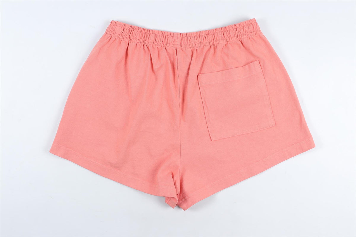 SPORTY & RICH ORANGE COTTON SHORTS MEDIUM