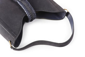 ALTUZARRA NAVY GHIANDA SUEDE SHOULDER BAG