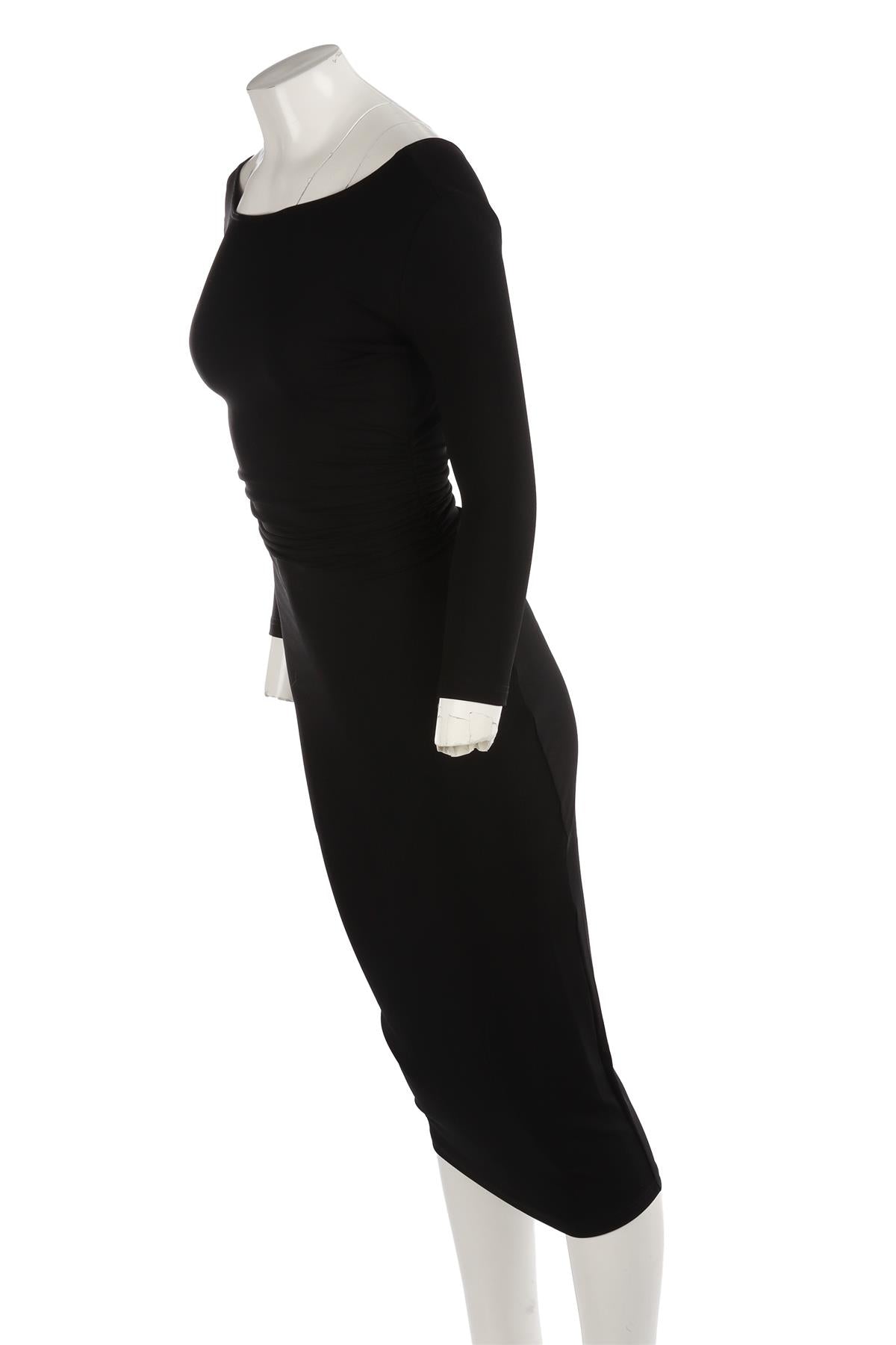 CELINE BLACK CREPE MAXI DRESS FR 38 UK 10