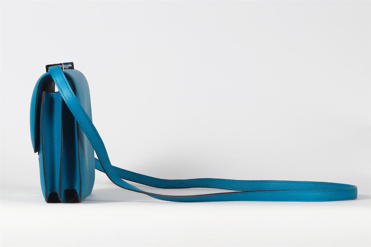HERMÈS BLUE 2014 CONSTANCE ELAN EPSOM LEATHER SHOULDER BAG