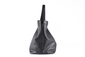 SAINT LAURENT BLACK Y LEATHER TOTE BAG