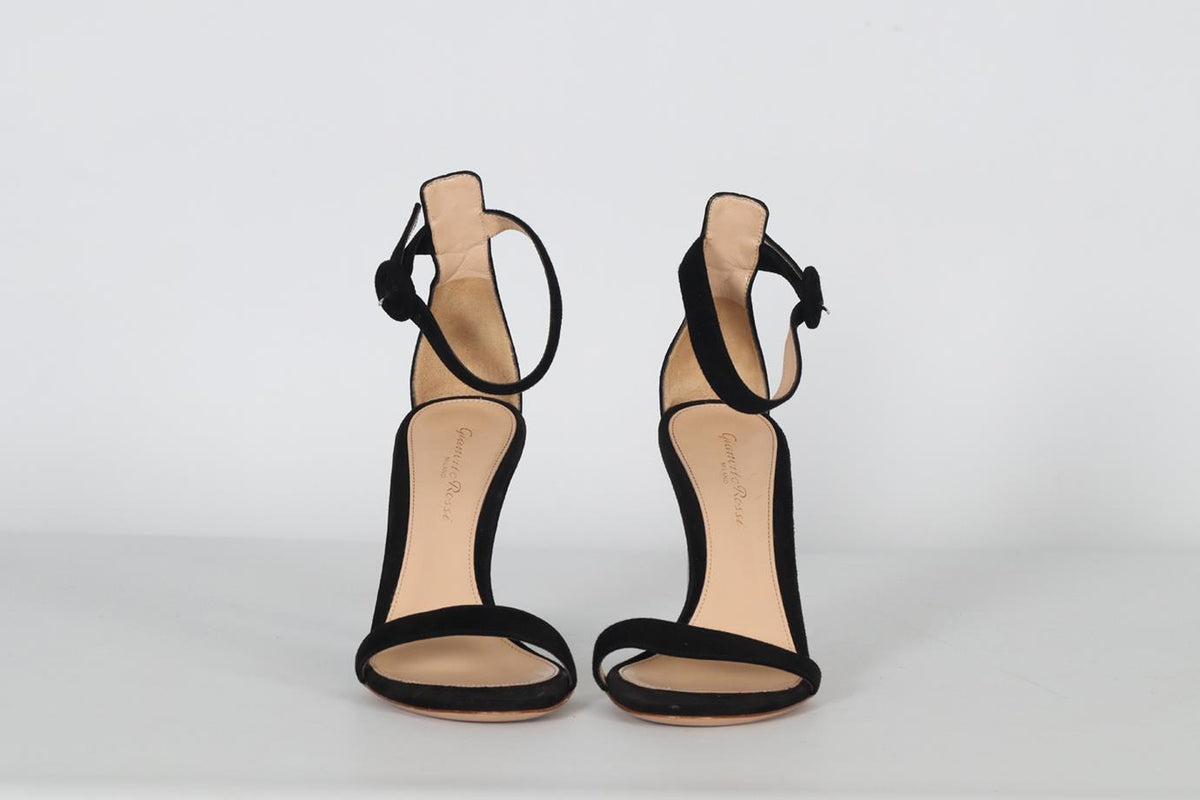GIANVITO ROSSI SUEDE SANDALS EU 37.5 UK 4.4 US 7.5