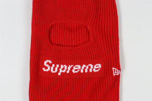 SUPREME + NEW ERA RED KNIT BALACLAVA ONE SIZE