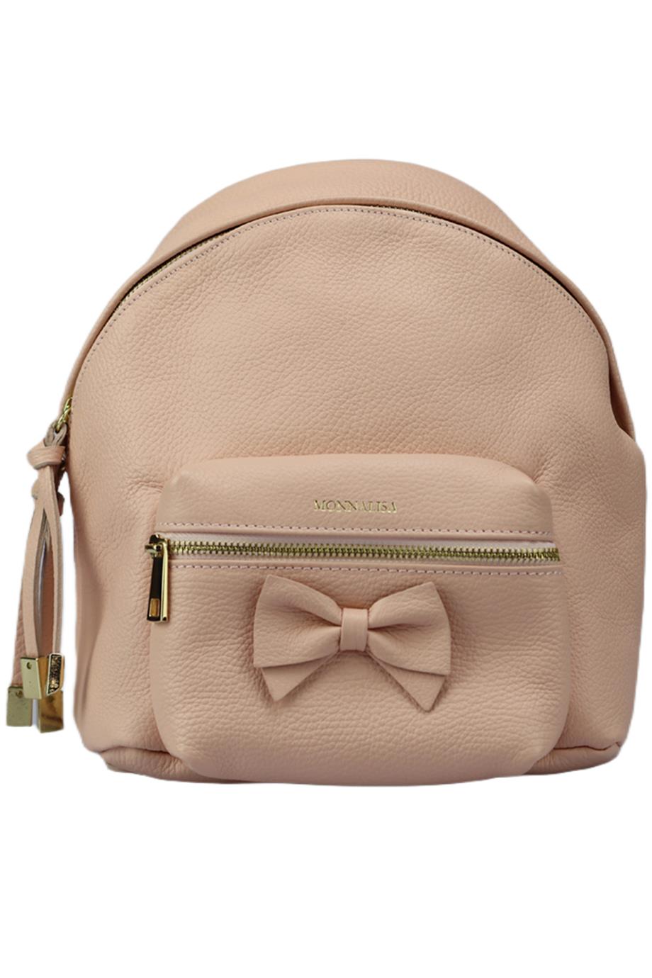 MONNALISA KIDS GIRLS LEATHER BACKPACK