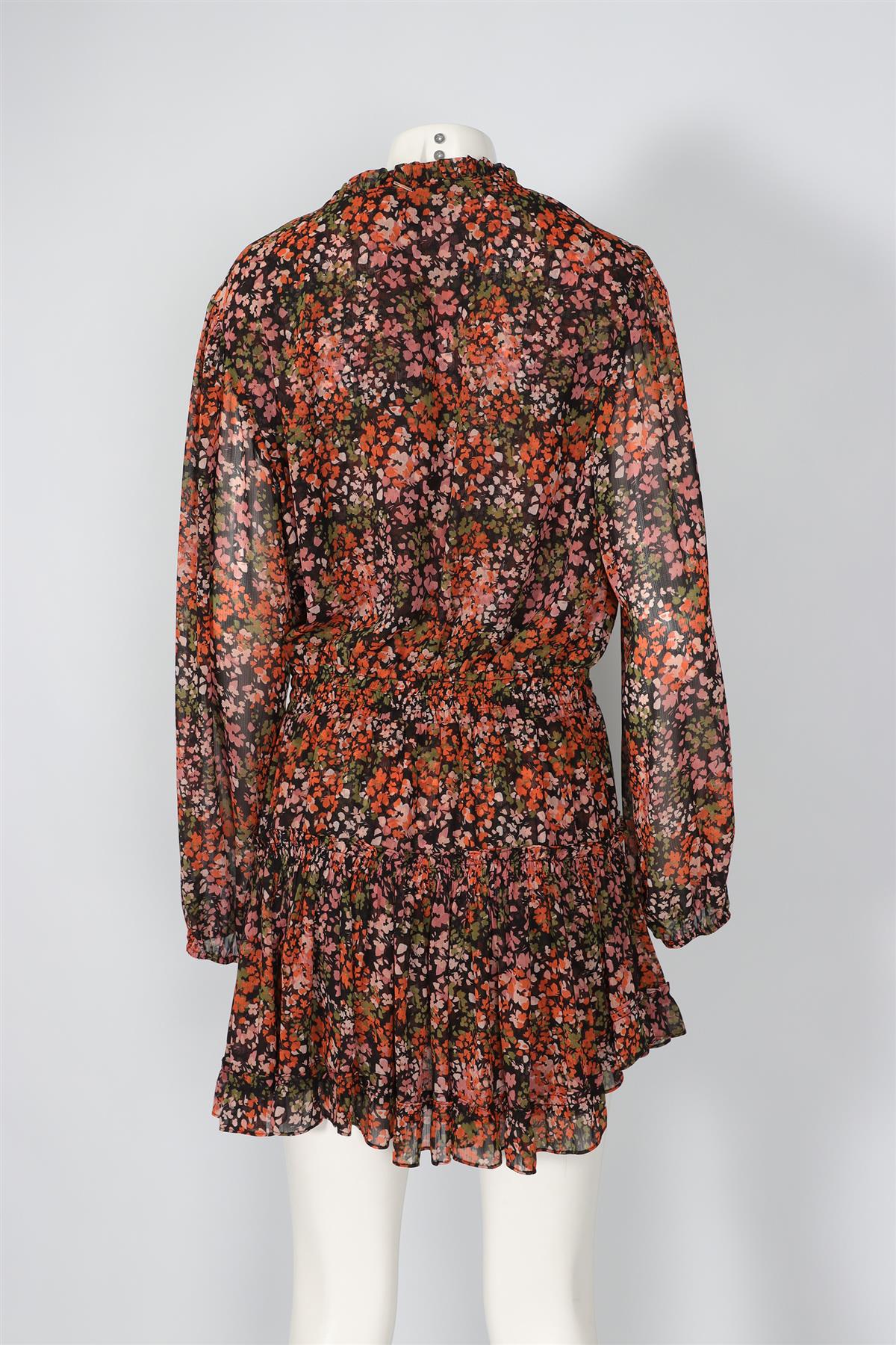 MISA LOS ANGELES MULTI CHIFFON DRESS LARGE