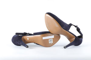 MARNI NAVY SUEDE PUMPS EU 39 UK 6 US 9