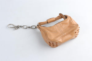 TOD'S BEIGE LEATHER COIN PURSE