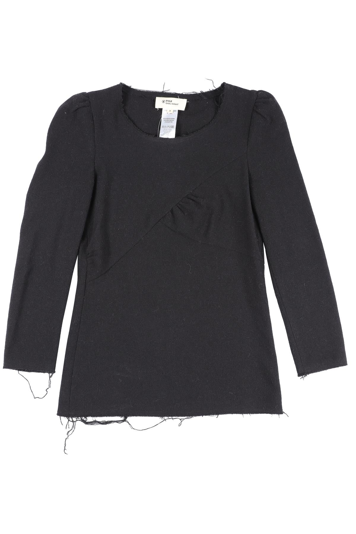 ISABEL MARANT ÉTOILE BLACK WOOL TOP UK 6