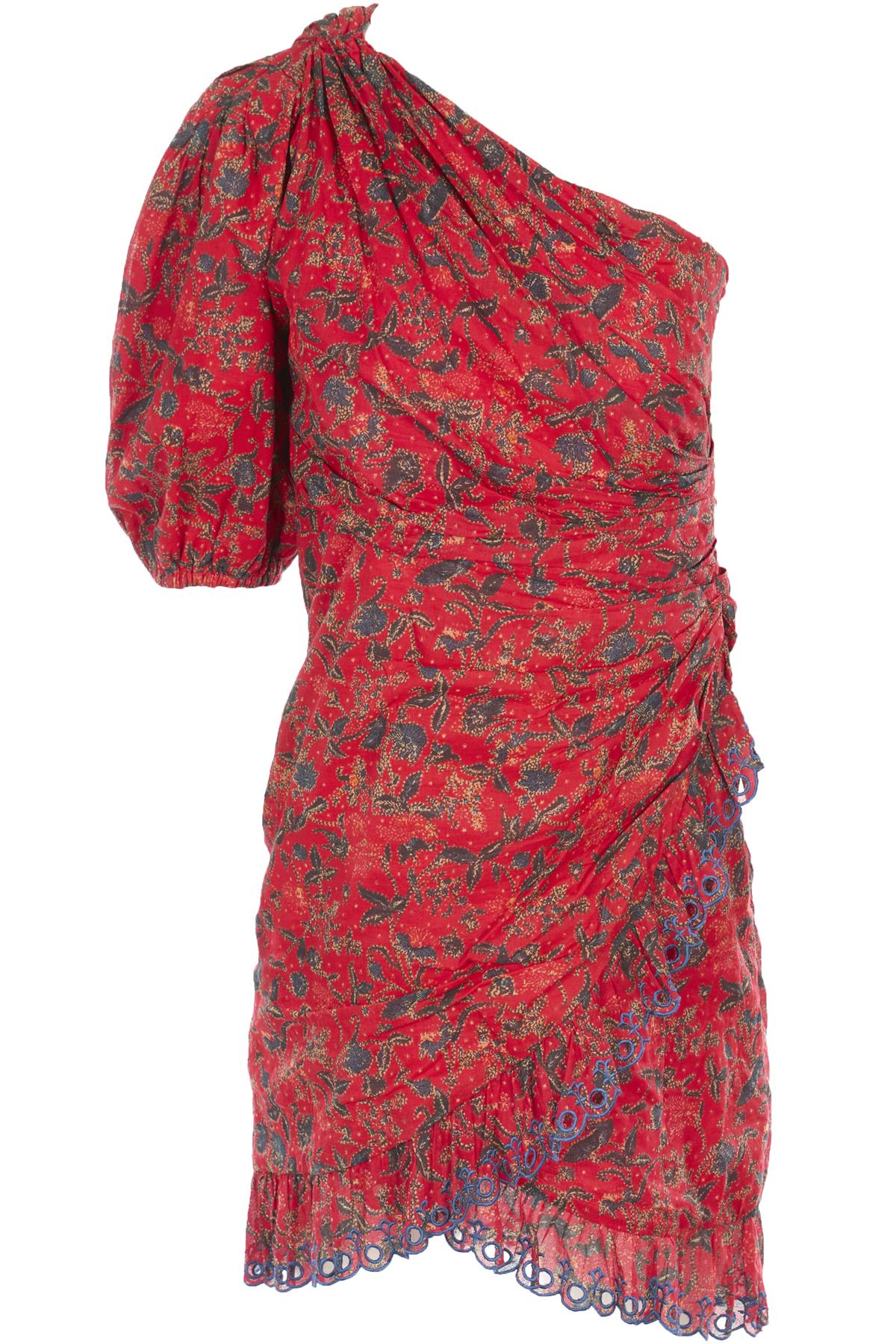 ISABEL MARANT ÉTOILE RED COTTON MINI DRESS FR 40 UK 12