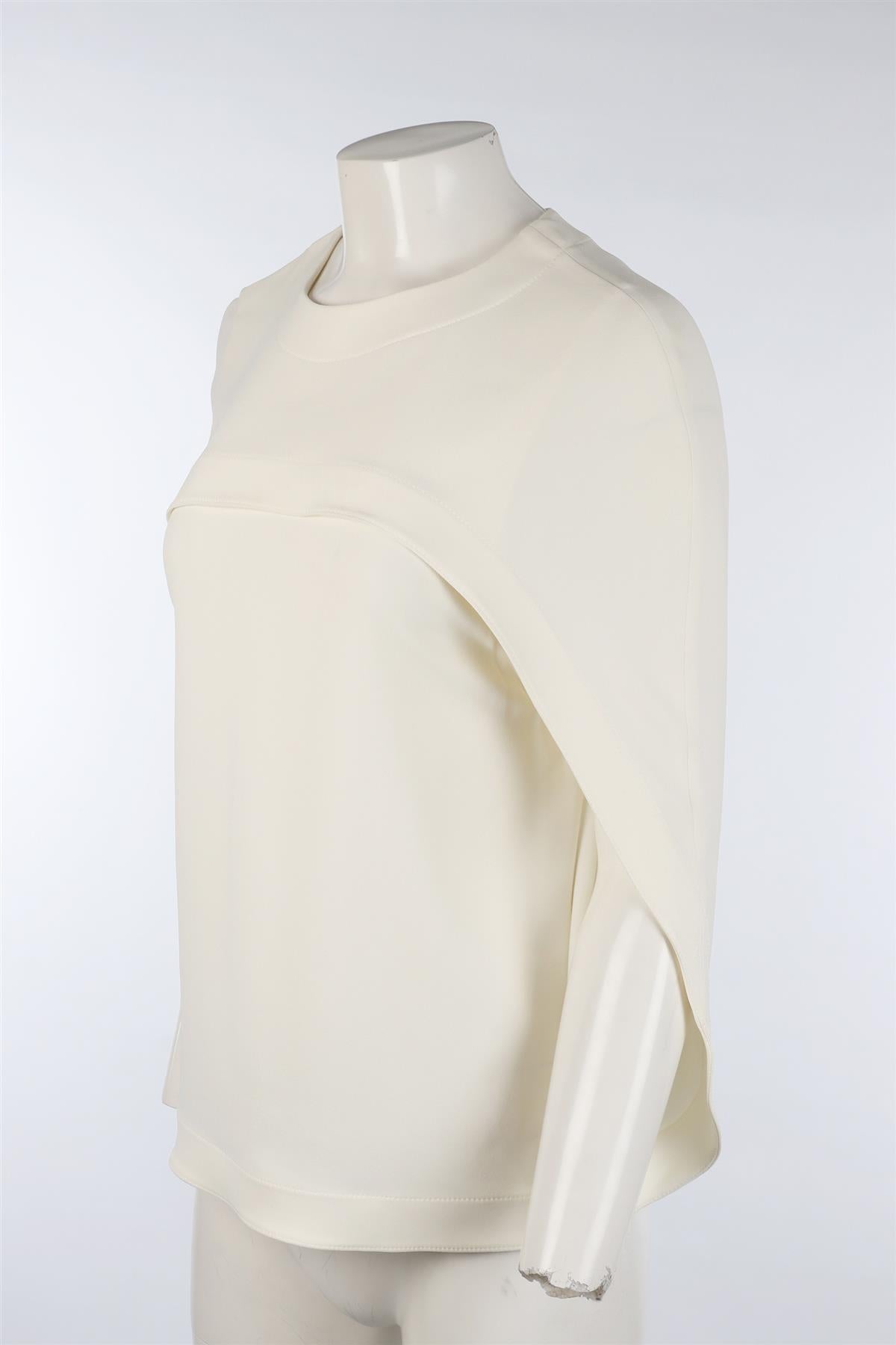 BALENCIAGA WHITE CREPE TOP FR 40 UK 12