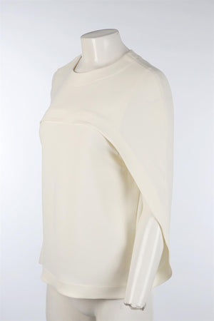 BALENCIAGA WHITE CREPE TOP FR 40 UK 12