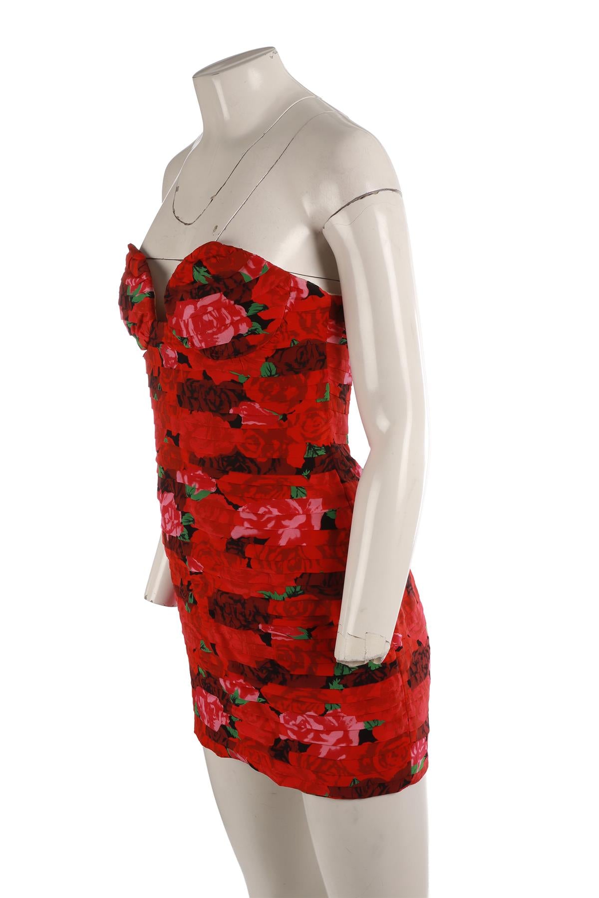MAGDA BUTRYM MULTI SILK MINI DRESS FR 40 UK 12