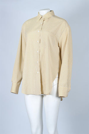 THE FRANKIE SHOP STRIPED COTTON SHIRT SMALL